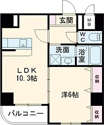 第8小池ビル 3階1LDKの間取り