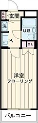 小田急小田原線 祖師ヶ谷大蔵駅 徒歩3分の賃貸マンション 1階1Kの間取り
