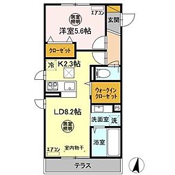 プリマステラ（Prima　Stella） 1階1LDKの間取り