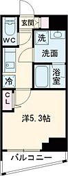 京成押上線 四ツ木駅 徒歩8分の賃貸マンション 5階1Kの間取り