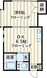 メゾン光華 1階1DKの間取り