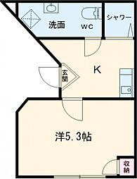 コンフォート柳沢 3階1Kの間取り