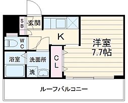 グランドコンシェルジュ宮崎台 4階1Kの間取り