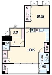 杉本屋ビル 3階1LDKの間取り