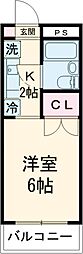 ニューハイム井上 4階1Kの間取り