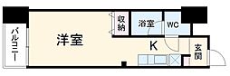 グランデ六番町 4階ワンルームの間取り