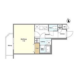 グローベル　ザ・クレス押上 4階1Kの間取り