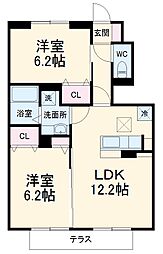 間取図画像 2LDK