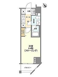 東京メトロ南北線 麻布十番駅 徒歩7分の賃貸マンション 2階1Kの間取り