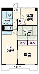 名古屋市営桜通線 野並駅 徒歩1分の賃貸マンション 7階3LDKの間取り
