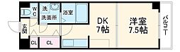 JR東海道・山陽本線 岸辺駅 徒歩7分の賃貸マンション 5階1DKの間取り