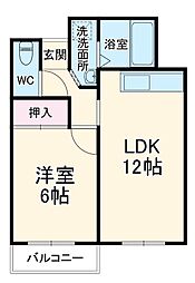 JMRレジデンス新大阪 1LDKの間取図画像