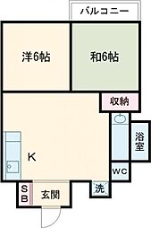ＭＡＹビル 2階2Kの間取り