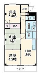 プラティーク　ヴィラ 2階3LDKの間取り
