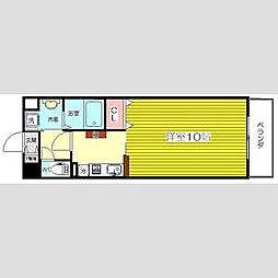 カーサスペリオーレII 4階ワンルームの間取り