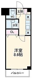 名古屋市営名城線 新瑞橋駅 徒歩7分の賃貸マンション 3階1Kの間取り