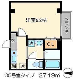 BelleForme平安 7階1Kの間取り