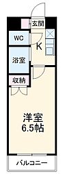 カーサ川並 1階1Kの間取り
