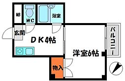 Osaka Metro今里筋線 清水駅 徒歩14分の賃貸マンション 1階1DKの間取り