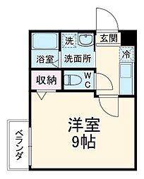阪急京都本線 大宮駅 徒歩11分の賃貸マンション 3階1Kの間取り