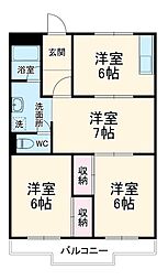 パティオ野並 3DKの間取図画像