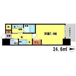 ファーストフィオーレ江坂レガリス 10階1Kの間取り