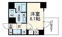 Osaka Metro御堂筋線 新大阪駅 徒歩9分の賃貸マンション 2階1Kの間取り