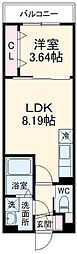 Ｂｕｏｎａ　Ｇｉｏｒｎａｔａ勝田台 1階1LDKの間取り