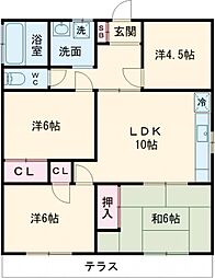 木村荘 1階4LDKの間取り