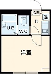 つくばエクスプレス 青井駅 徒歩12分の賃貸アパート 1階1Kの間取り