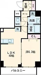 プレール・ドゥーク本所吾妻橋V 5階1LDKの間取り