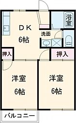 ニューハイツ小岩 2DKの間取図画像