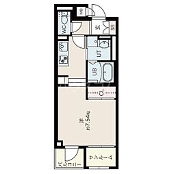 ＬＩＦＴ　ＶＩＳＩＯＮ　柱　ＯＫＡＺＡＫＩ 1階ワンルームの間取り