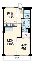 間取図画像 2LDK