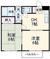 間取図画像 2DK