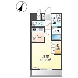 ソイエ‐Ｓ 2階1Kの間取り