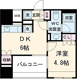 コンフォリア池袋DEUX 1DKの間取図画像