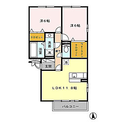 間取図画像 2LDK