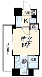 リヴシティ横濱関内 2階1Kの間取り