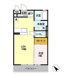 間取図画像 1LDK