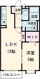 多摩都市モノレール 砂川七番駅 徒歩6分の賃貸アパート 1階1LDKの間取り