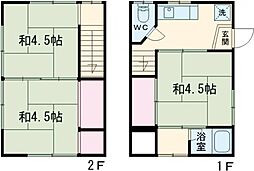柳原戸建 1階3Kの間取り