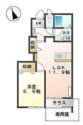 間取図画像 1LDK