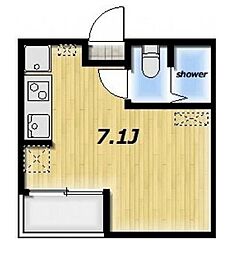 MaisonMedalia ワンルームの間取図画像
