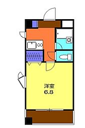 ヴィラＭＳ 2階1Kの間取り