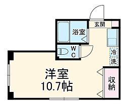 ステップワン 3階ワンルームの間取り