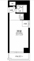 陽輪台西新宿 ワンルームの間取図画像