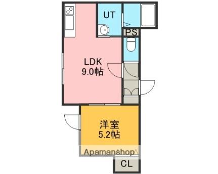 ラグドール 203 ｜ 北海道恵庭市恵み野北３丁目（賃貸アパート1LDK・2階・33.54㎡） その2