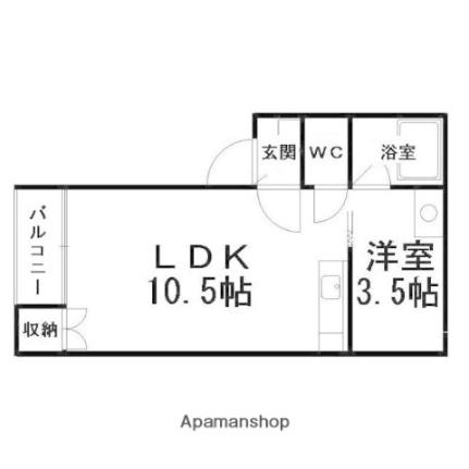 中ノ島センターパーク3番館 ｜北海道北見市中ノ島町４丁目(賃貸アパート1LDK・1階・28.35㎡)の写真 その2