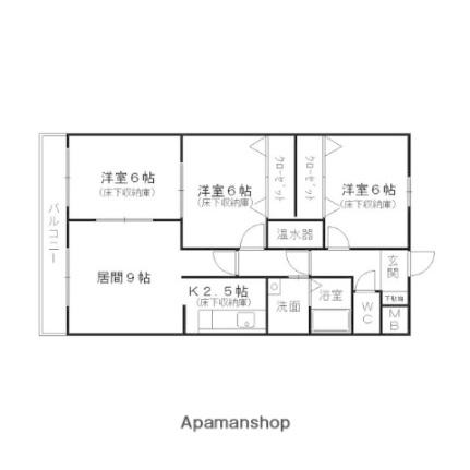 フェイマスＫＩＴＡＭＩ1番館 ｜北海道北見市北進町１丁目(賃貸マンション3LDK・4階・68.04㎡)の写真 その2